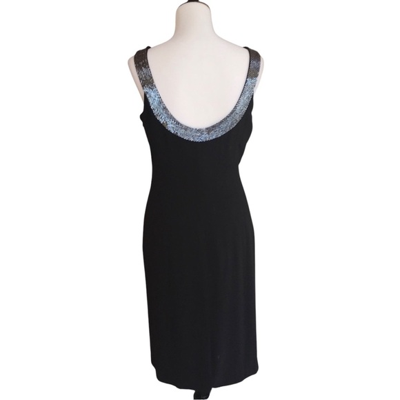 Lauren Ralph Lauren | Beaded Scoop Neck Sheath Dress - Picture 2 of 10